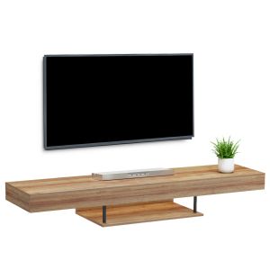 Wall TV cabinet with Led Savor HM18381.01 melamine in oak 150X29.5X22ВСМ