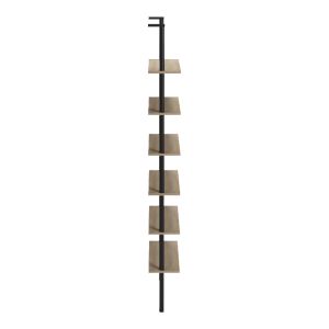 Стенна библиотека Dimmo sonoma-черен метал 60x20x180см