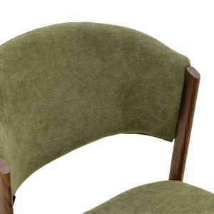 Dolez chair, khaki, fabric-walnut, metal leg, 49x58.5x82cm
