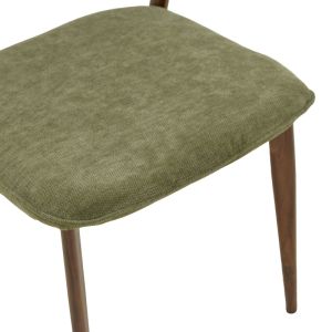 Dolez chair, khaki, fabric-walnut, metal leg, 49x58.5x82cm