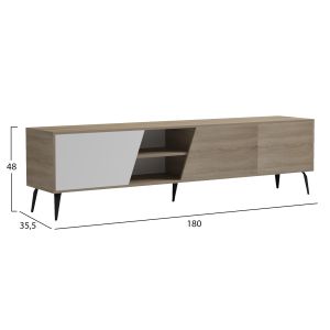 TV cabinet Caterra HM18374.11 melamine sonama/white 180x35.5x48cm.