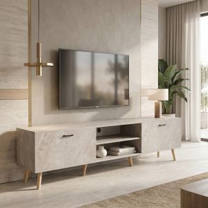 TV cabinet Gorna beige marble look 180x35x48.6cm
