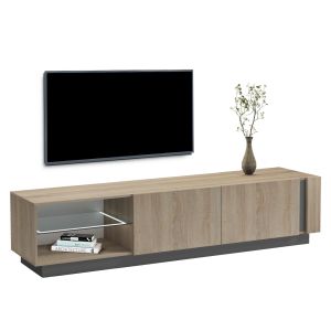 TV cabinet Nourishe HM18373.13 melamine sonama-gray 214x35x45cm.
