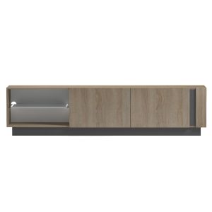 TV cabinet Nourishe HM18373.13 melamine sonama-gray 214x35x45cm.