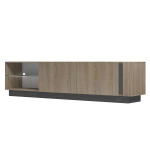 TV cabinet Nourishe HM18373.13 melamine sonama-gray 214x35x45cm.