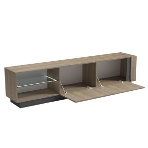 TV cabinet Nourishe HM18373.13 melamine sonama-gray 214x35x45cm.