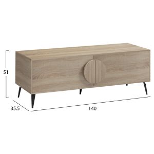 TV cabinet Savore HM18369.01 melamine in Sonama 140Χ35.5Χ51HCM.