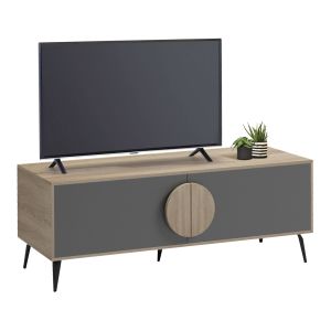 TV cabinet Savore HM18369.13 melamine in Sonama/grey 140Χ35.5Χ51HCM.