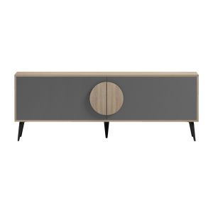 TV cabinet Savore HM18369.13 melamine in Sonama/grey 140Χ35.5Χ51HCM.