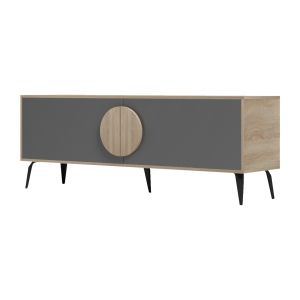 TV cabinet Savore HM18369.13 melamine in Sonama/grey 140Χ35.5Χ51HCM.