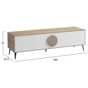 TV cabinet Savore HM18370.11 melamine sonama-white 180Χ35.5Χ51HCM.