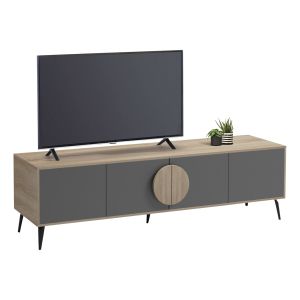 TV cabinet Savore HM18370.13 melamine sonoma-grey 180Χ35.5Χ51HСМ.