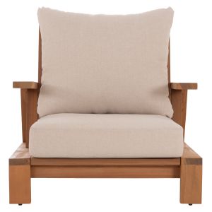 Mirex HM6641 armchair, acacia wood in natural color - ecru cushions 80X96X62ВСМ.