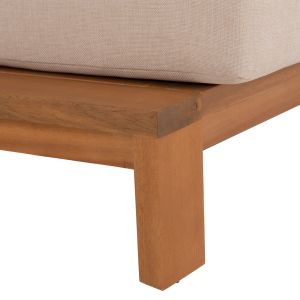Mirex HM6641 armchair, acacia wood in natural color - ecru cushions 80X96X62ВСМ.