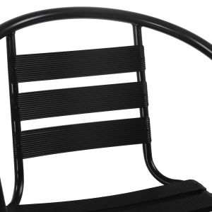 Garden table and chairs 3 pcs. Laura HM10468.03 metal and aluminum-black