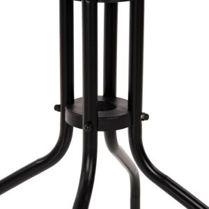 Garden table and chairs 3 pcs. Laura ημ10467.03 metal and aluminum φ60cm black