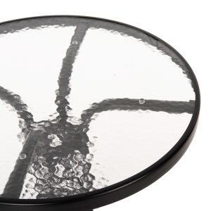 Garden table and chairs 3 pcs. Laura ημ10467.03 metal and aluminum φ60cm black