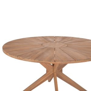 Градинска маса и столове 5ч. Corten HM10900.01 акациево дърво в натурален цвят-възглавници в бежово