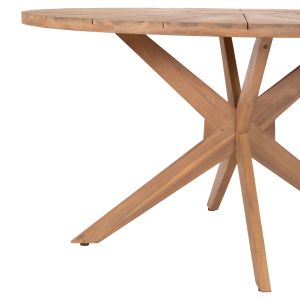 Garden table and chairs 5 pcs. Corten HM10909 acacia wood & rope in natural colors