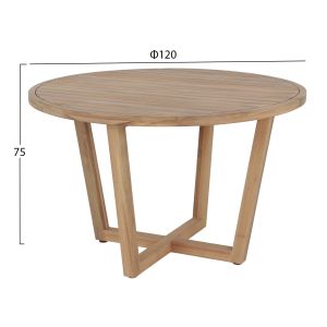 Garden table and chairs 5 pcs. Paraiso HM10907 acacia wood & rope in natural colors