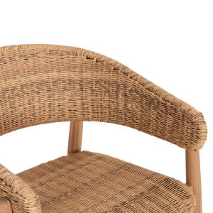Garden table and chairs 7 pcs. Filem HM10910 acacia wood & rope in natural colors