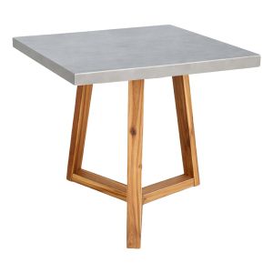 Square dining table Privo HM6602.01 gray fiber cement - acacia wood 80X80X75ВСМ.