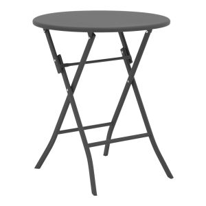Сгъваема метална маса Albero-Tade в антрацитен цвят D60x70см