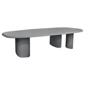 Dining table Oval Glen HM6598.01 fiber cement in gray 260X95X75HCM