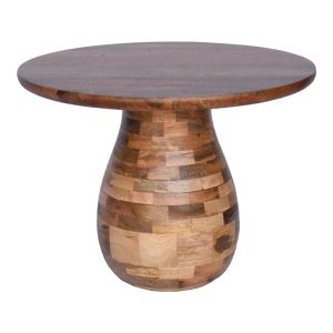 Coffee table Benzano, natural color, mango wood Φ60x45cm