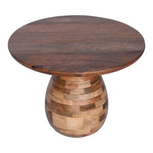 Coffee table Benzano, natural color, mango wood Φ60x45cm
