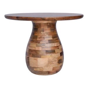 Coffee table Benzano, natural color, mango wood Φ60x45cm