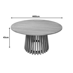 Kenda I mindi coffee table, natural wood, D80x45cm