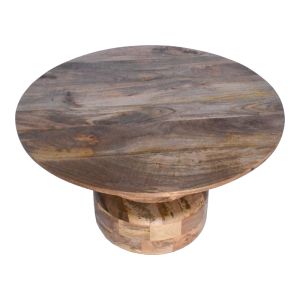 Perlon walnut-mango wood coffee table D80x45cm