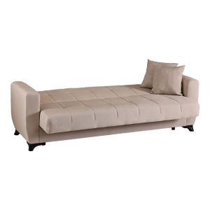 Modesto 3-seater sofa bed with storage, cream fabric, 213x84x86cm