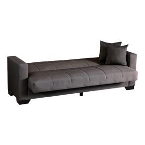 3-seater sofa bed Vox with storage, anthracite, fabric 210x84x83cm