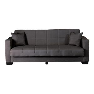 3-seater sofa bed Vox with storage, anthracite, fabric 210x84x83cm