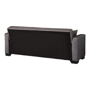 3-seater sofa bed Vox with storage, anthracite, fabric 210x84x83cm