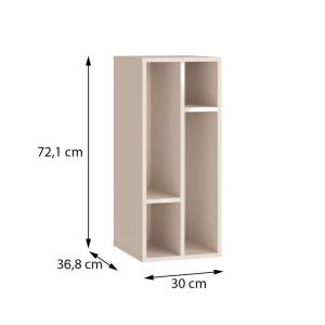 Alice shelf, sand color 30X35X72CM