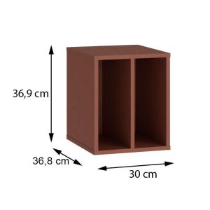 Alice shelf, terracotta color, 30X35X37CM