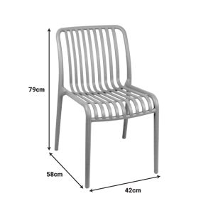 Zoi chair in anthracite color 42x58x79cm