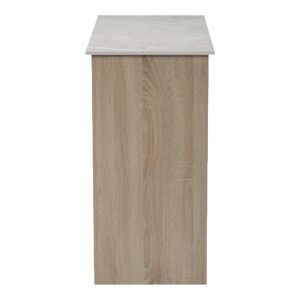 Bar table Riff, sonoma surface, beige marble look, 120x55x105 cm