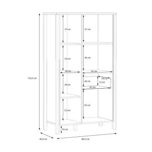 Showcase Terrano Riviera oak color 87X40X153CM