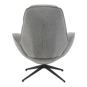 Swivel armchair Flago boucle fabric anthracite 85x88x103.5cm