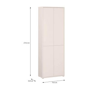 Wardrobe Alice Sand Color 75X35X215CM