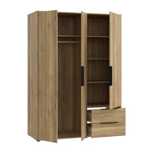 Wardrobe Aria, Mauvella oak color, 145X59X200 cm