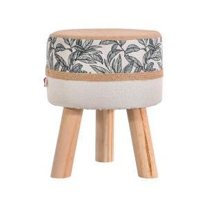 Decorative stool Opulent beige-black color 28X34CM