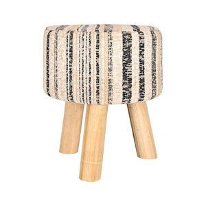 Decorative stool gray color 28X34CM