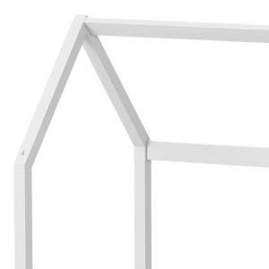 Bambie children's bed with railing Montessori type pine wood in white shade 70x140cm