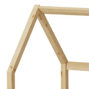 Bambie children's bed with Montessori railing, pine wood type, natural shade, 70x140cm