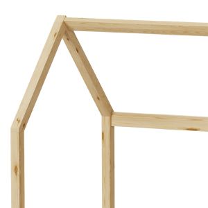 Bendina Montessori style children's bed with drawer, pine wood in a natural shade, 70x140cm